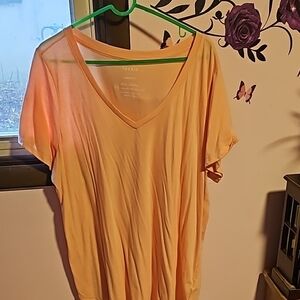 Torrid Peach/ Pink Short Sleeve Shirt